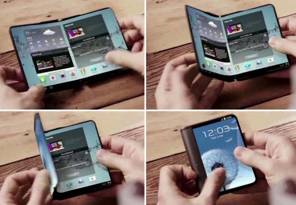 first foldable smartphone