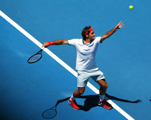 Roger Federer victory shot