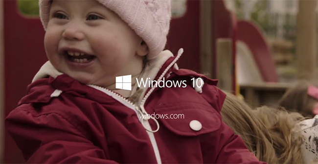 Windows 10 Ads with babies