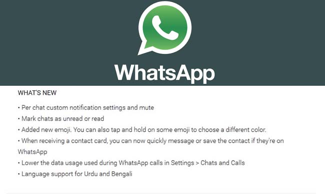 Whatsapp update