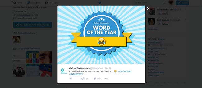 Oxford Dictionary's Word of the Year