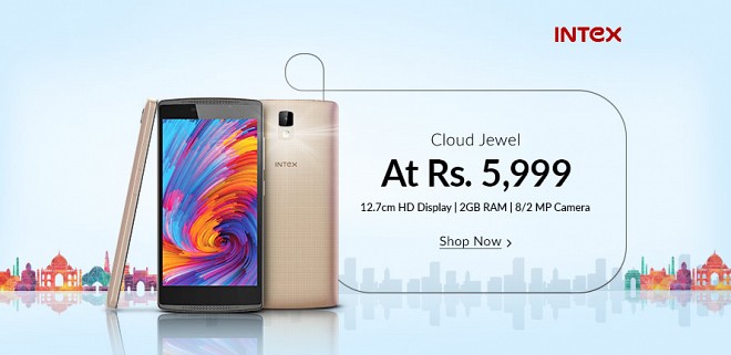 Intex Launched Cloud Jewel With 5-Inch Display For INR 5,999