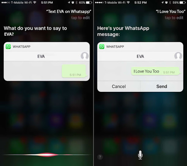 Whatsapp in iOS Now Helps Siri to Make Calls And Send Messages