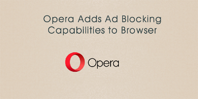 Opera's browser adds ad-blocker feature to Browser