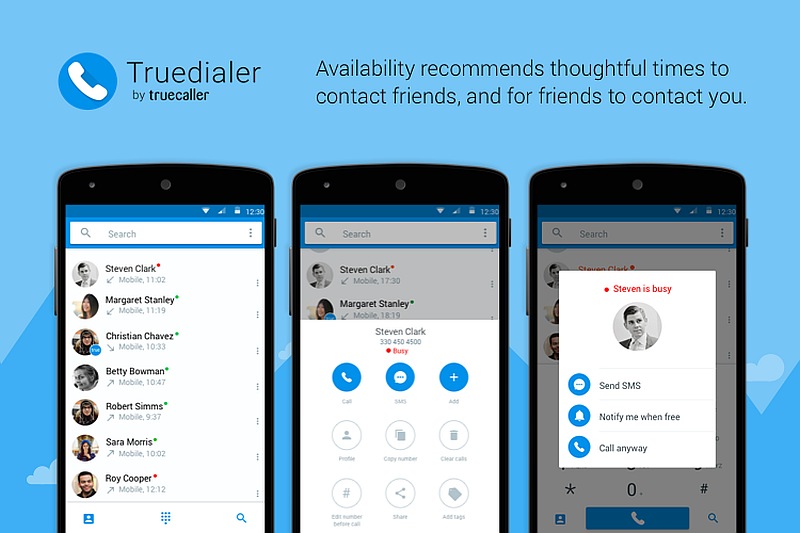 The new Availability Status feature of Truecaller app