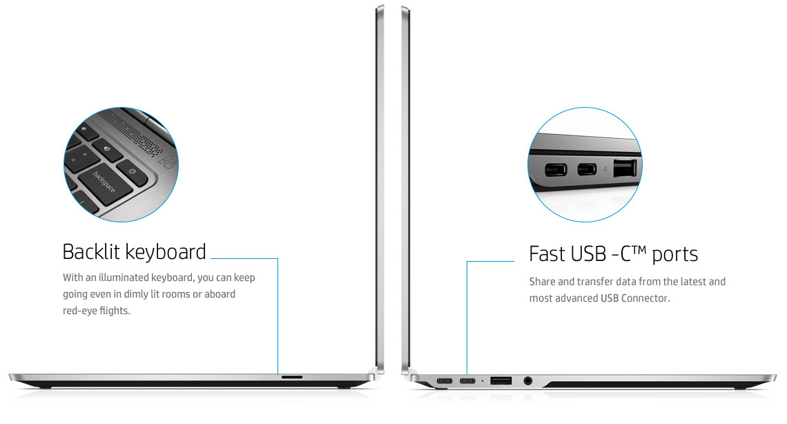 HP Chromebook 13 G1 with Backlit Keyboard and multi-motion support