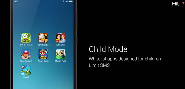 Child Mode feature