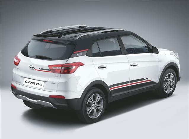 Hyundai Creta Anniversary Edition Model at the rear end