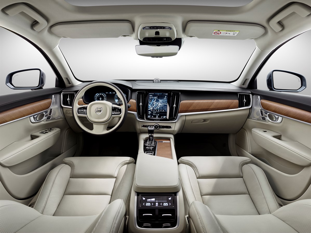 Interior of the Volvo S90 sedan