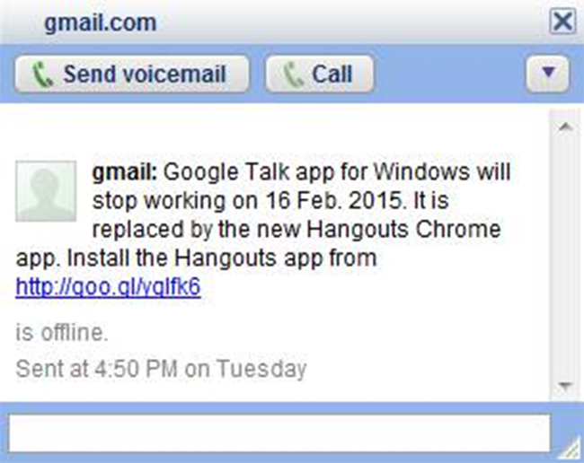 Gtalk is going to shutdown