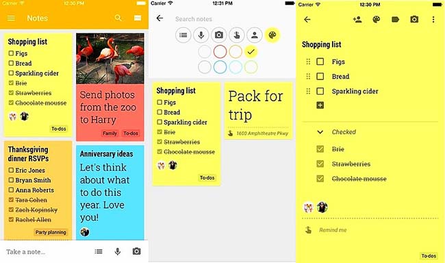 google keep notes