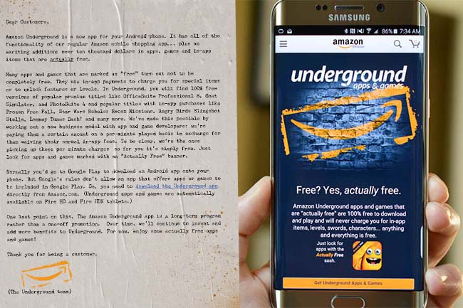 Amazon India Underground app