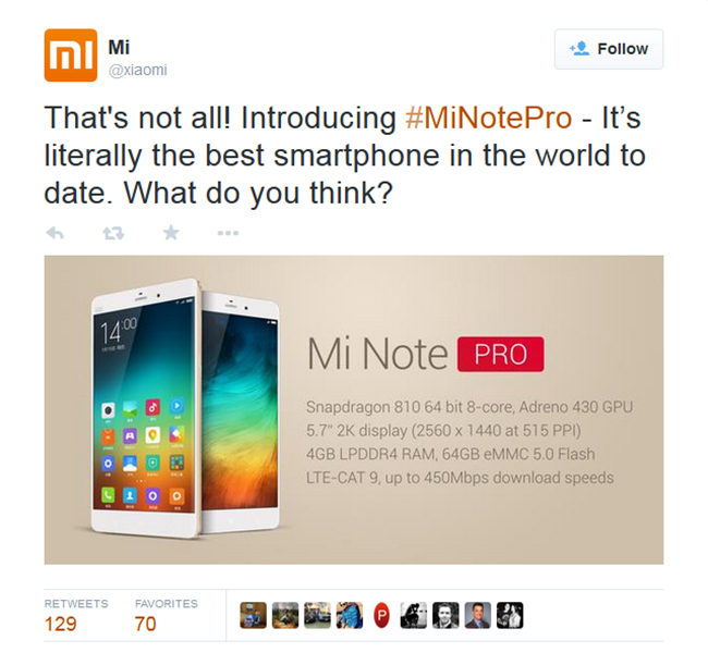 Xiaomi Mi Note Pro