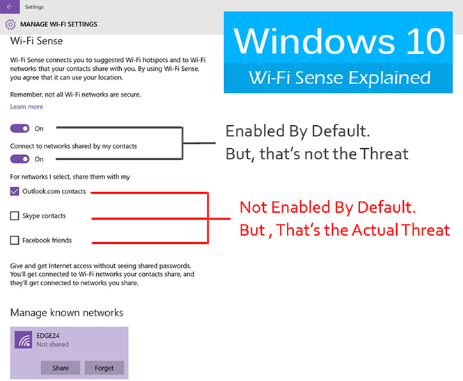 Windows 10 Wi-Fi Sense